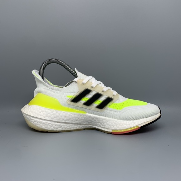 Adidas UltraBoost 21 White Solar Yellow FY0377 Men’s Sz US 4 / Women's Sz‎ 5 - Picture 8 of 10
